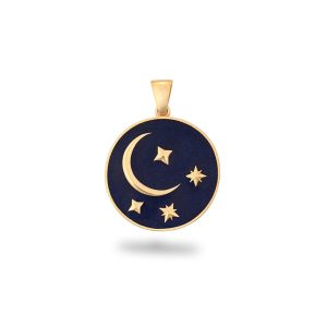 آویز طلا میناکاری مدل آسمان