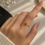 انگشتر مینیمال نگین دار - تصویر 2