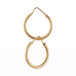 گوشواره حلقه ای رزگلد