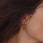 گوشواره حلقه ای رزگلد - تصویر 2